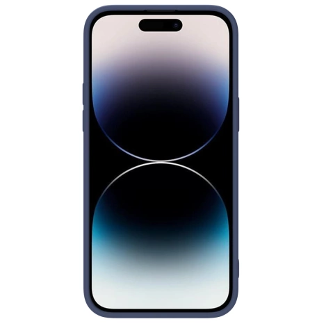Nillkin CamShield Silky Silikonhülle iPhone 14 Pro Hülle mit Kameraschutz Blau