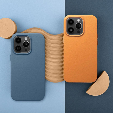 Futerał LEATHER MAG COVER kompatybilny z MagSafe do IPHONE 16 Plus niebieski