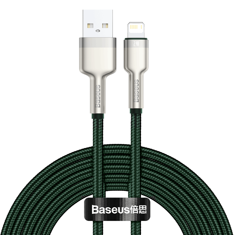 Baseus Cafule Series Metal Data Cable USB to IP 2.4A 2m Green