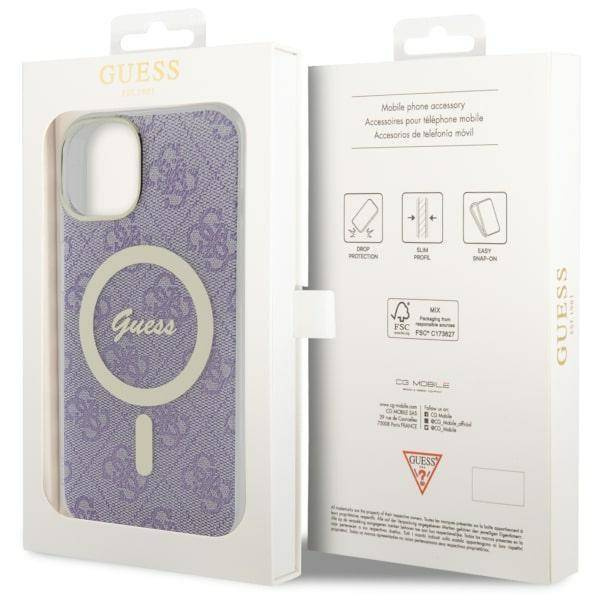 Guess GUHMP14MH4STU iPhone 14 Plus 6.7" lila/lila Hardcase 4G MagSafe