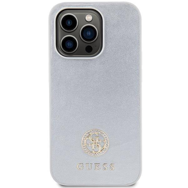 Oryginalne Etui APPLE IPHONE 15 PRO Guess Hardcase Strass Metal Logo (GUHCP15LPS4DGPS) srebrne