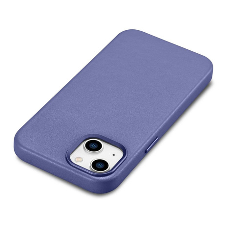 iCarer Case Leather genuine leather case for iPhone 14 Plus hellviolett () (MagSafe compatible)