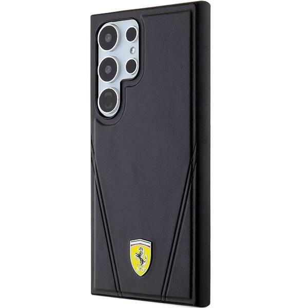 Oryginalne Etui FERRARI hardcase Hot Stamp V Lines MagSafe FEHMS24LP3BAK do Samsung Galaxy  S24 Ultra Czarny