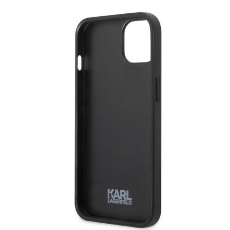 Original Handyhülle IPHONE 13 MINI Karl Lagerfeld Hardcase Monogram Ikonik Patch blau