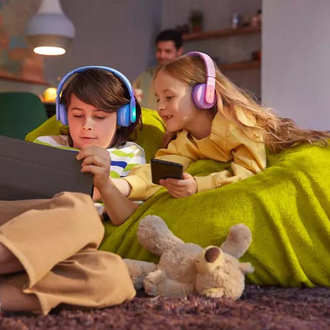 SŁUCHAWKI NAUSZNE BEZPRZEWODOWE BLUETOOTH DLA DZIECI PHILIPS NIEBIESKIE TAK4206BL/00