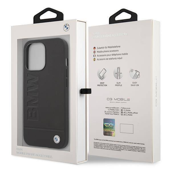 Etui BMW BMHMP14SSLLBK iPhone 14 6,1" czarny/black hardcase Signature Logo Imprint Magsafe