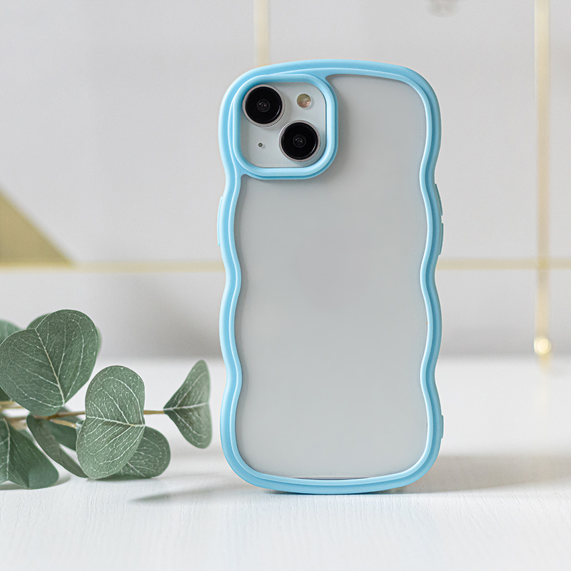 Nakładka Wave do iPhone 15 6,1&quot; niebieska