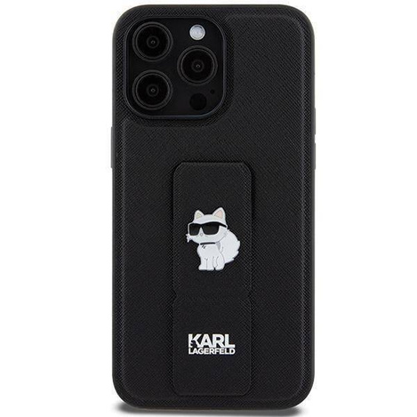 Karl Lagerfeld nakładka do iPhone 13 Pro 6,1&quot; KLHCP13LGSACHPK HC GRIPSTAND SAFFIANO CHOUPETTE PINS czarna