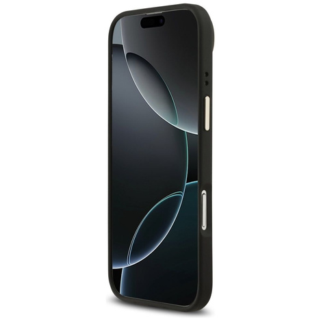 GUESS futerał do IPHONE 17 Air kompatybilny z MagSafe GUHMP17MP4GRMDEK (PU W/ 4G Strass Logo) czarny