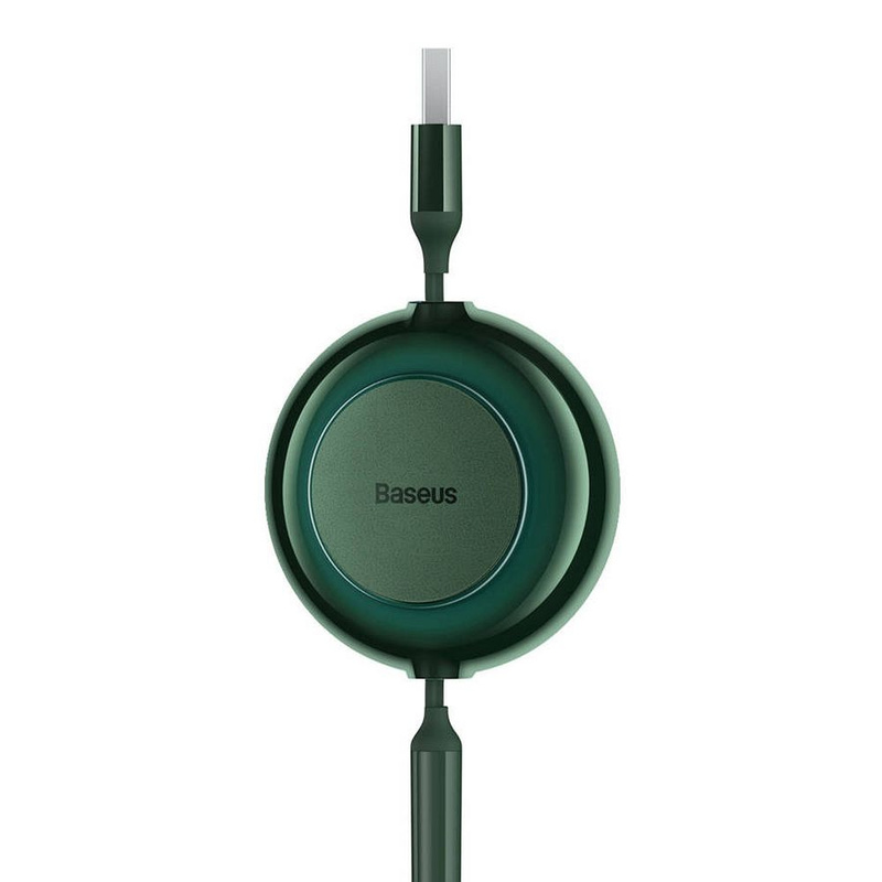 Baseus Bright Mirror 2 zwijany kabel przewód 3w1 USB Typ A - micro USB + Lightning + USB Typ C 3.5A 1.1m zielony (CAMJ010006)
