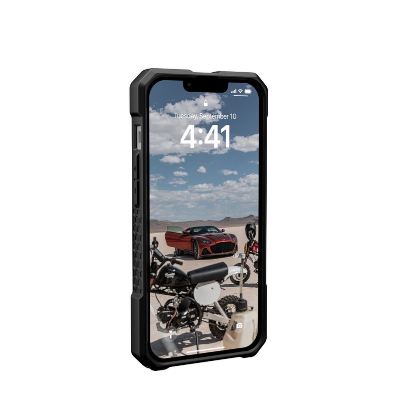 UAG Monarch - Schutzhülle für iPhone 14 Plus kompatibel mit MagSafe (Kohlefaser)