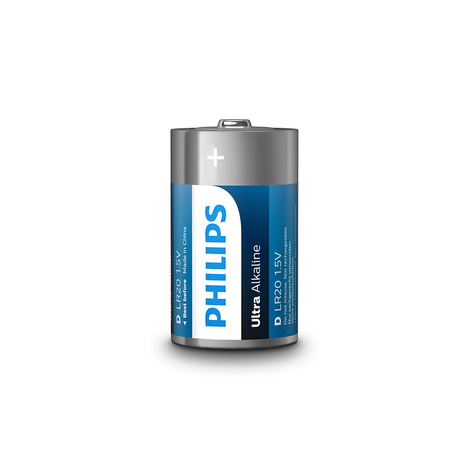 BATERIA PHILIPS 2SZT BATERIE ULTRA ALKALINE Phil-LR20E2B/10