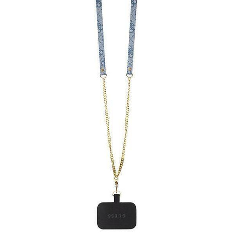 Guess GUHCP14LP4TDSCPB iPhone 14 Pro 6,1&quot; blau/blaues Hardcase Crossbody 4G Metalllogo