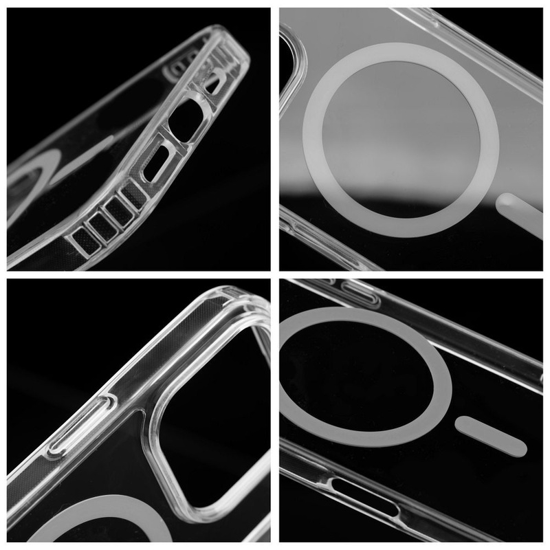 Drop Glue Colorful Ring Mag Cover kompatybilny z MagSafe pasuje do IPHONE 15 PRO szary