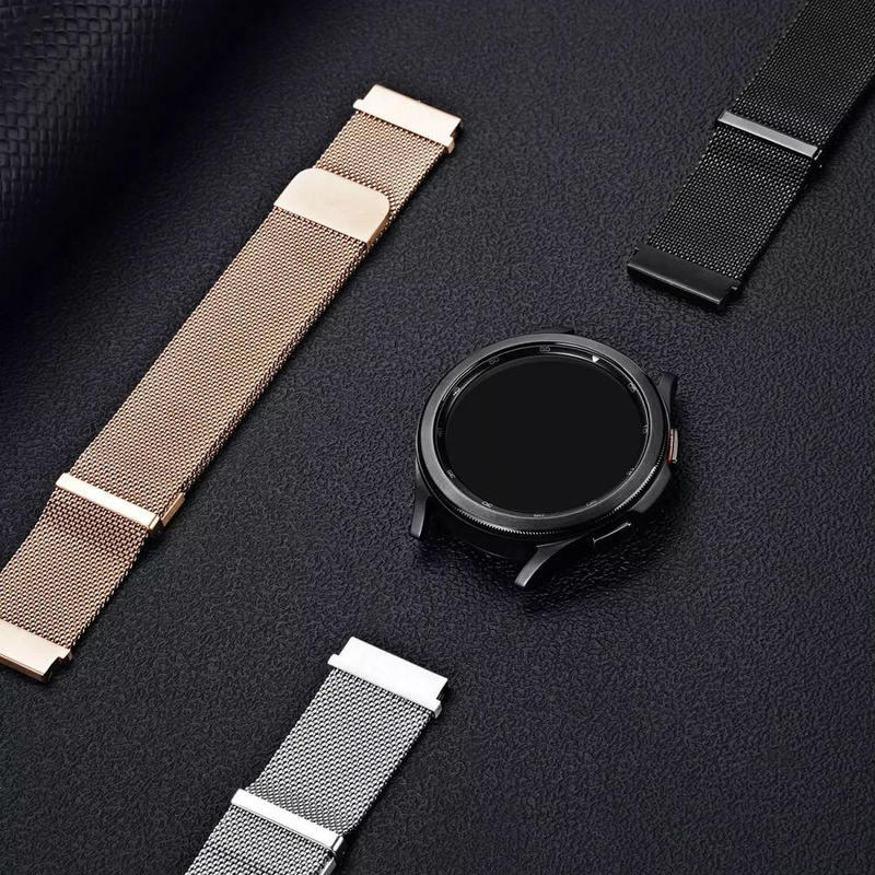 Dux Ducis Magnetic Strap Wristband for Samsung Galaxy Watch / Huawei Watch / Honor Watch (20mm band) Magnetic Wristband Gold (Milanese Version)