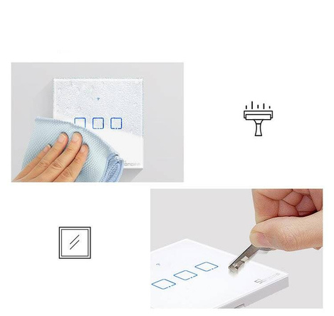 Sonoff T0EU2C-TX two-channel touch Wi-Fi wireless wall smart switches white (IM190314010)
