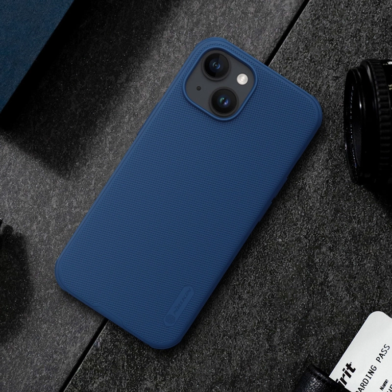 Nillkin Super Frosted Shield Pro verstärkte Hülle für iPhone 15 Pro – blau