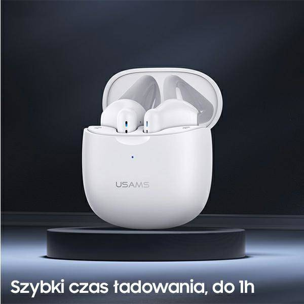 USAMS Bluetooth 5.0 TWS IA series wireless headphones white/white BHUIA02 (US-IA04)
