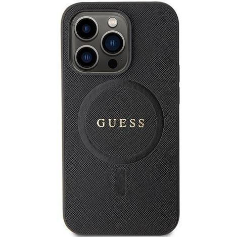 Oryginalne Etui IPHONE 14 PRO MAX Guess Hardcase Saffiano MagSafe (GUHMP14XPSAHMCK) czarne