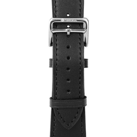 Pasek do Apple Watch Forcell F-Design FA21 skóra ekologiczna 42 / 44 / 45 / 49 mm czarny