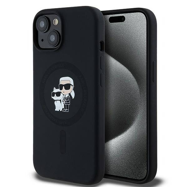Karl Lagerfeld KLHMP15MSCMKCRHK iPhone 15 Plus / 14 Plus 6.7" czarny/black hardcase Silicone Karl & Choupette MagSafe