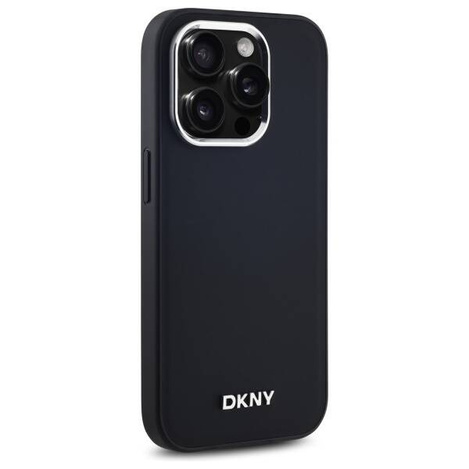 Oryginalne Etui IPHONE 14 PRO DKNY Hardcase Plain Logo MagSafe (DKHMP14LPSCMCLK) czarne