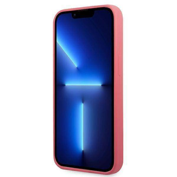 Karl Lagerfeld KLHCP13LSLMP1PI iPhone 13 Pro / 13 6.1 &quot;Hardcase fuchsia / fuchsia Silicone Plaque