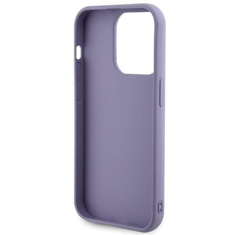 Guess Pailletten-Schriftzug-Metallgehäuse für iPhone 15 Pro Max – Lila