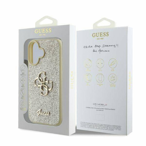 Guess GUHCP16SHG4SGD iPhone 16 6,1" złoty/gold HC Fixed Glitter Big 4G