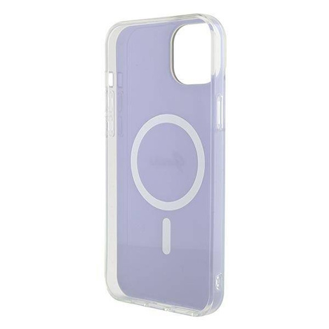 Oryginalne Etui APPLE IPHONE 15 Guess Hardcase IML Iridescent MagSafe (GUHMP15SHITSU) fioletowe