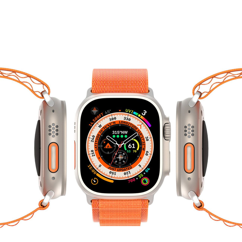 Sport-Schnallenarmband für Apple Watch 8/7/6/SE/5/4/3/2/1 (41, 40, 38 mm), Dux Ducis Armband GS-Version – Orange