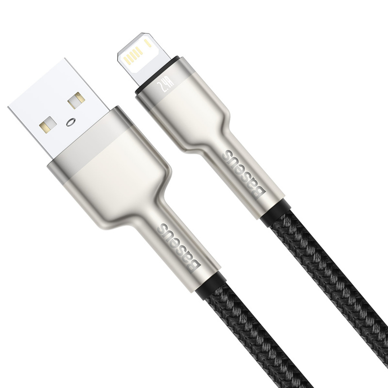 Baseus Cafule Series Metal Data Cable USB to IP 2.4A 0.25m Black