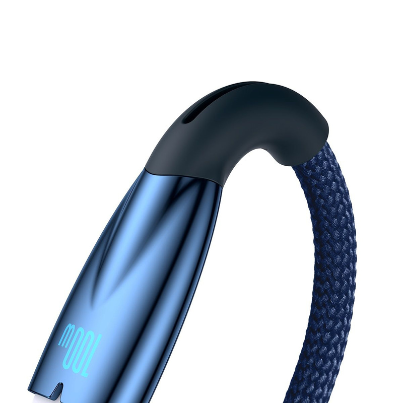 USB cable for USB-C Baseus Glimmer Series, 100W, 1m (Blue)