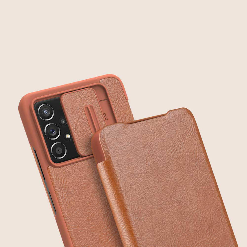 Nillkin Qin skórzana kabura etui Samsung Galaxy A73 czarny