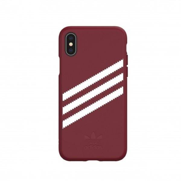 Original Case IPHONE X / XS Adidas OR Booklet Case Suede (33282) burgundy