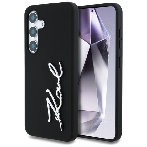 Karl Lagerfeld nakładka HC Silicone Sign Metal Logo do Samsung Galaxy S25 czarna