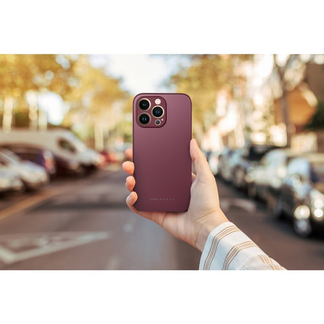 Futerał Roar Matte Glass Case - do iPhone 14 Pro bordowy