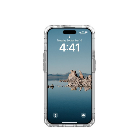 UAG Plyo Magsafe - Schutzhülle für iPhone 15 Pro kompatibel mit MagSafe (Eissilber)
