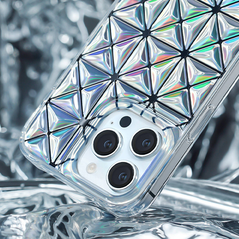 Kingxbar Miya Series Hülle für iPhone 14 Pro Hülle Rückseite Regenbogen