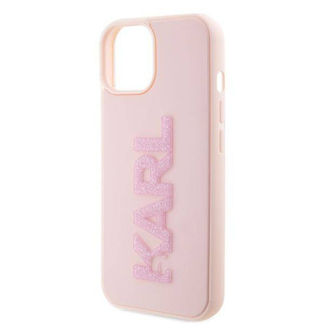 Karl Lagerfeld nakładka do iPhone 15 6,1" KLHCP15S3DMBKCP różowe HC 3D Logo Glitter