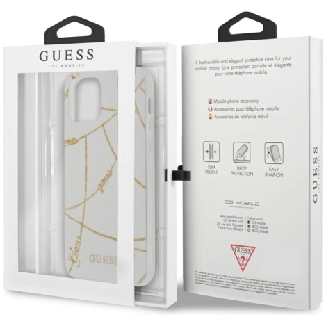 Guess Gold Chain - Etui iPhone 12 Mini (biały)