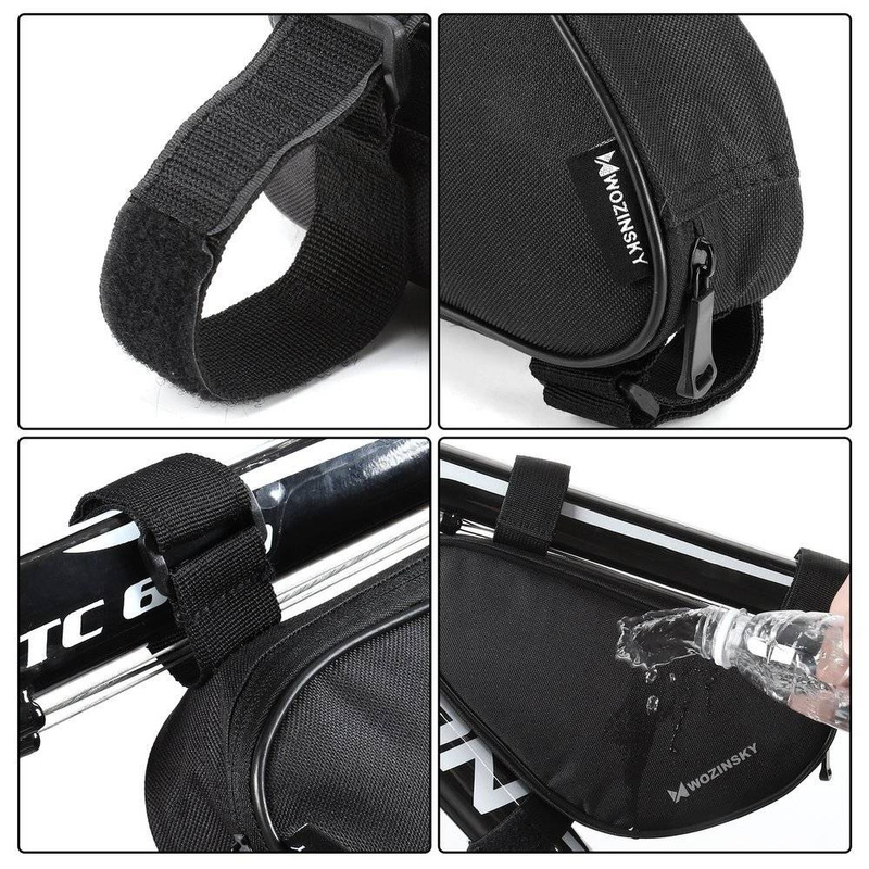 Wozinsky torba rowerowa na ramę roweru 1,5 L czarny (WBB11BK)