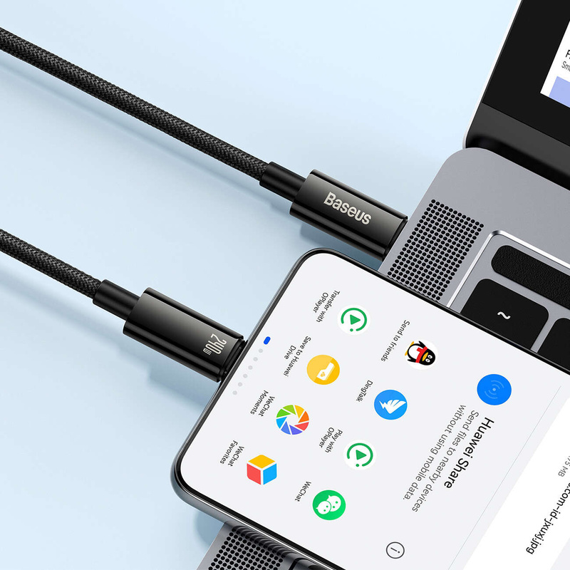 Cable USB C - USB C 480Mb/s 240W 2m Baseus Tungsten Gold CAWJ040101 - black