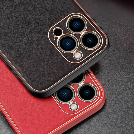 Dux Ducis Yolo eleganckie etui pokrowiec ze skóry ekologicznej iPhone 13 Pro czerwony