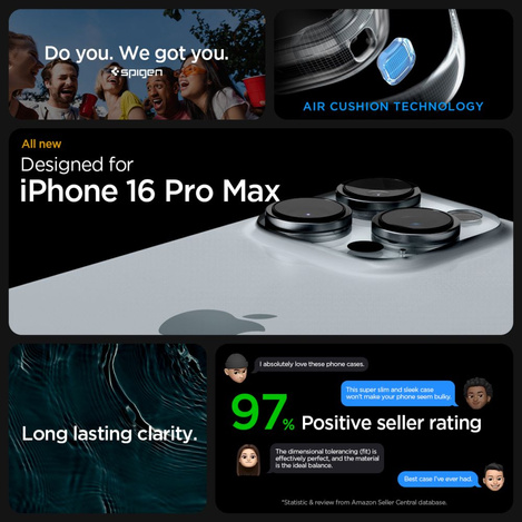 Spigen Ultra Hybrid iPhone 16 Pro Max matte black/czarny ACS07996