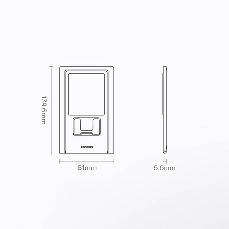 Baseus klappbarer Tischständer Tablethalter grau (LUKP000013)