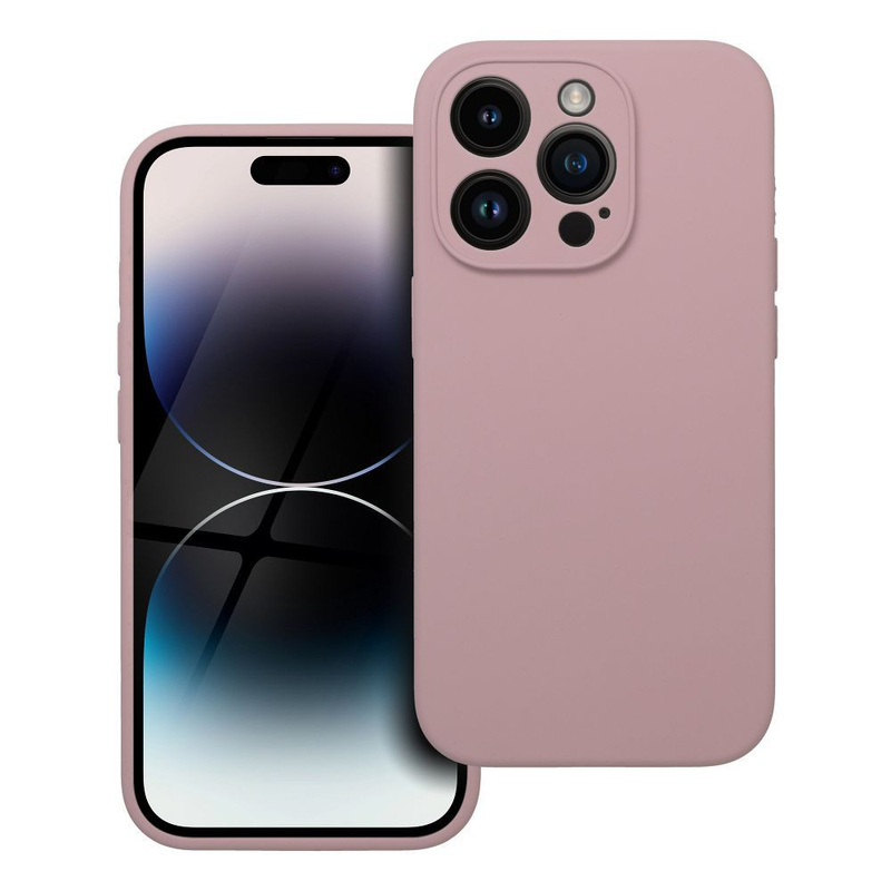 Futerał SILICONE 2mm do IPHONE 14 Pro pudrowy róż
