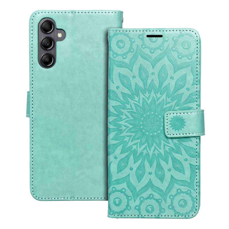 Kabura MEZZO Book do SAMSUNG A14 4G / A14 5G  mandala zielony