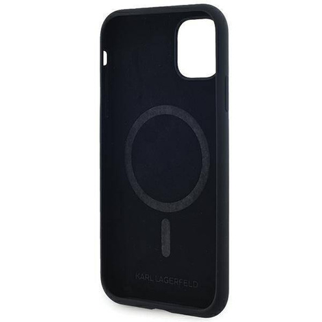 Karl Lagerfeld KLHMN61SCMKCRHK iPhone 11 / Xr 6.1" czarny/black hardcase Silicone Karl & Choupette MagSafe