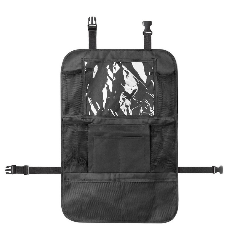 Organizer samochodowy na fotele przednie z przegródkami BY-1298 czarny